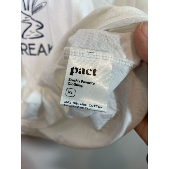 Pact Earth's Favorite Organic Cotton Take a Break Graphic T-Shirt Size XL - Picture 3 of 9